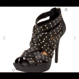 Jessica Simpson Platform Leather Studded Heels